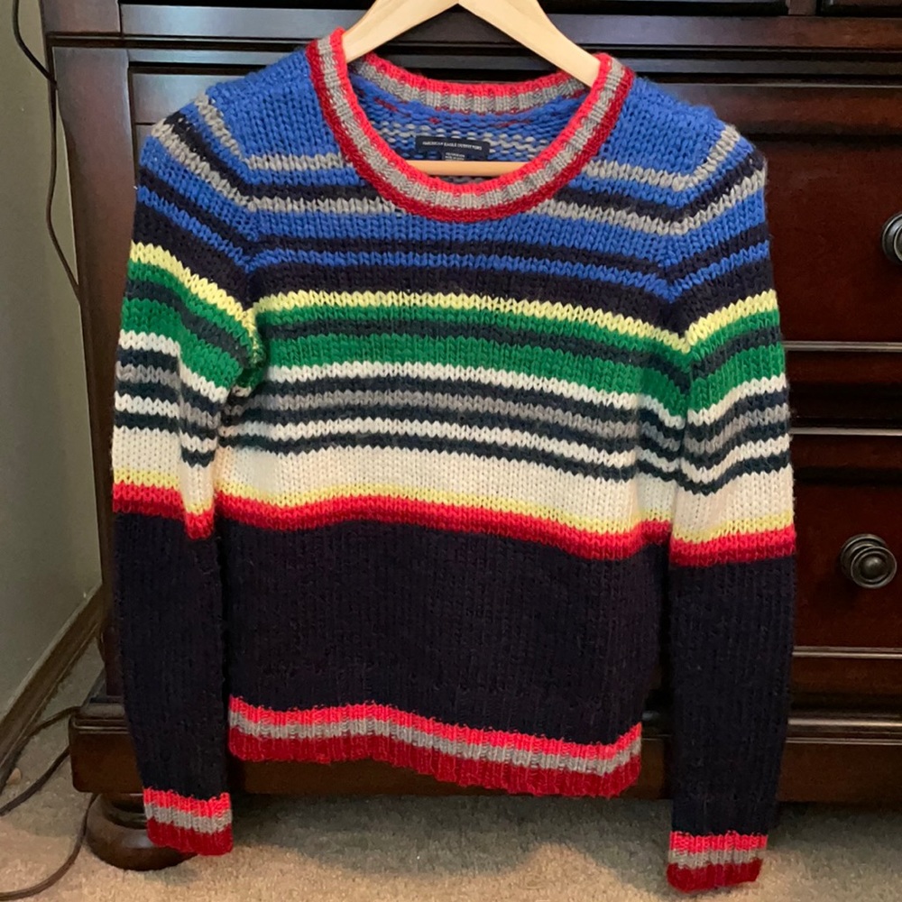 American Eagle XS colorful striped sweater